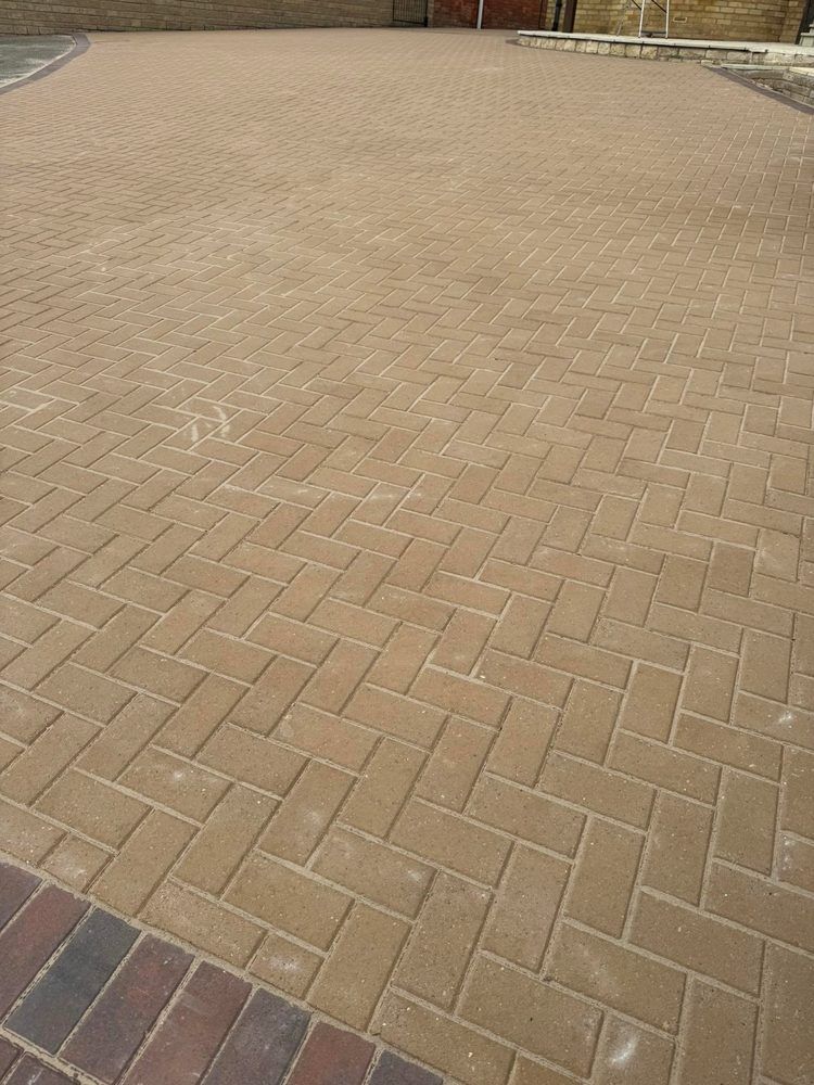 Completed block paving