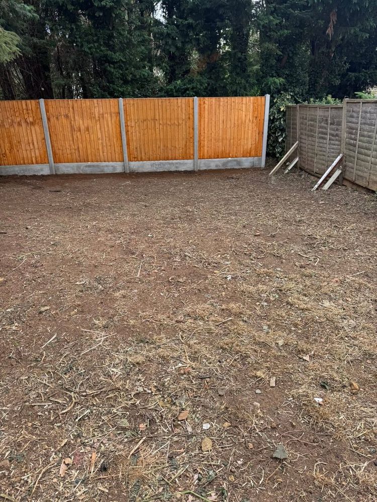 Garden cleared and prepared for landscaping in Grantham